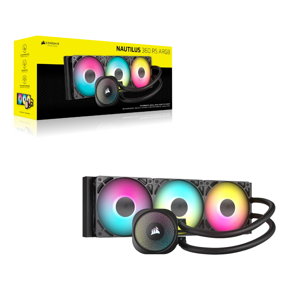 Corsair iCUE NAUTILUS 360 RS RGB Black 360mm AIO
