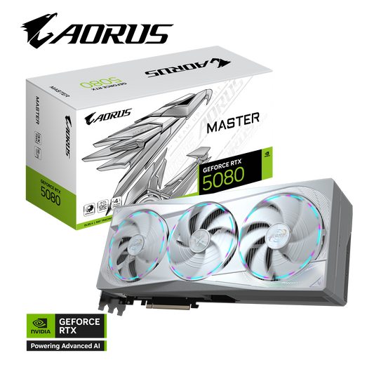 AORUS GeForce RTX 5080 MASTER ICE 16G White