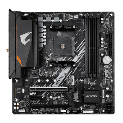 Gigabyte B550M AORUS ELITE AX AM4 DDR4 WIFI DVI HDMI M-Atx