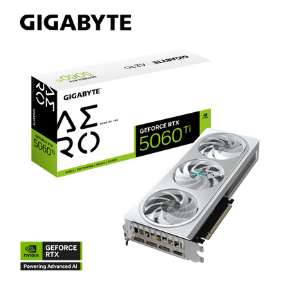 GIGABYTE GeForce RTX™ 5060 Ti AERO OC 16GB