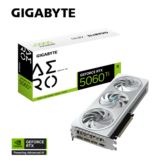 GIGABYTE GeForce RTX™ 5060 Ti AERO OC 16GB