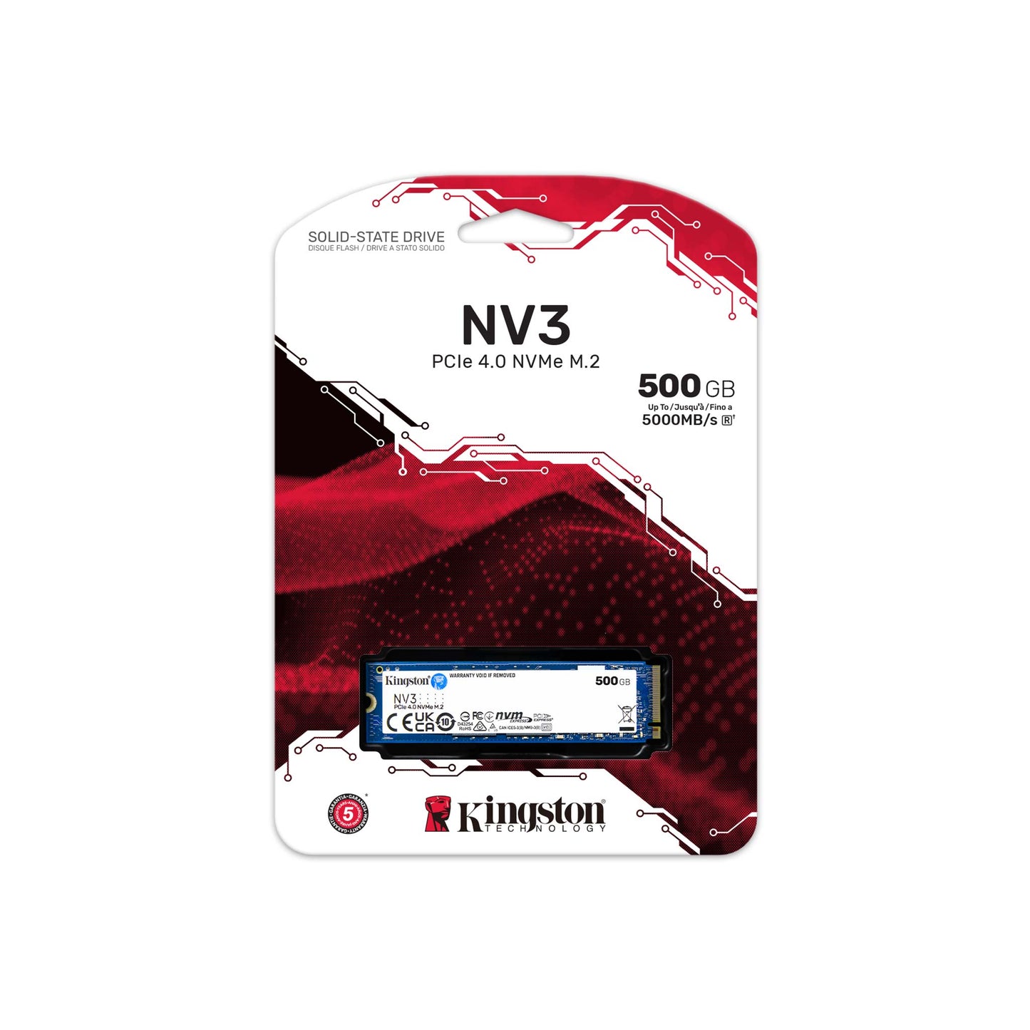 Kingston NV3 500GB NVMe Gen4 M.2 2280